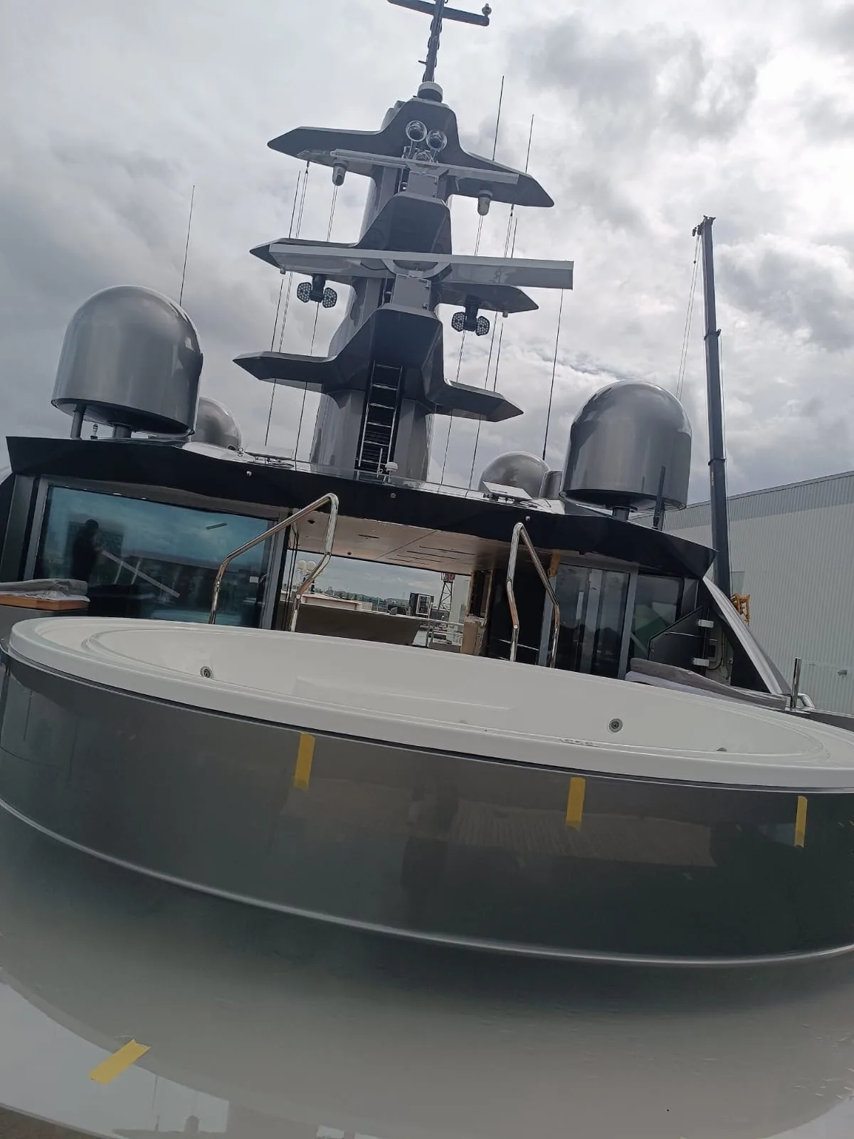Stern deck structures and stainless steel elements