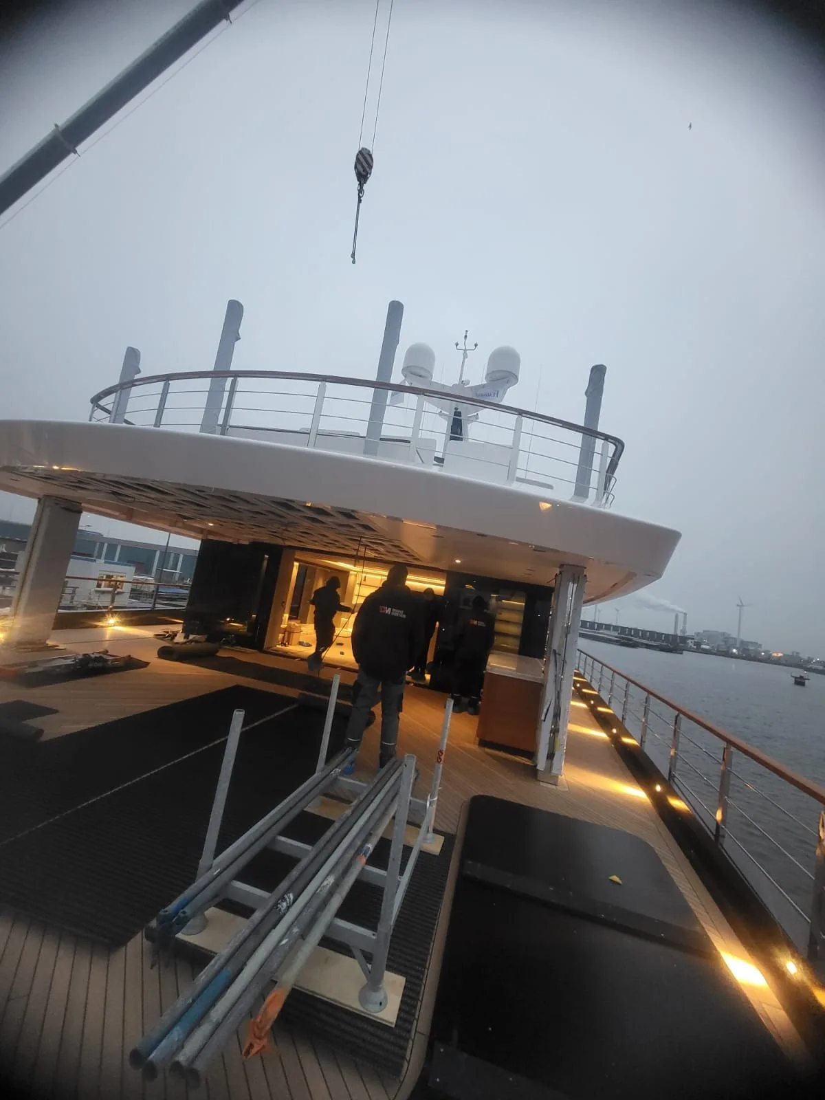 Stern stairs and stainless steel access elements