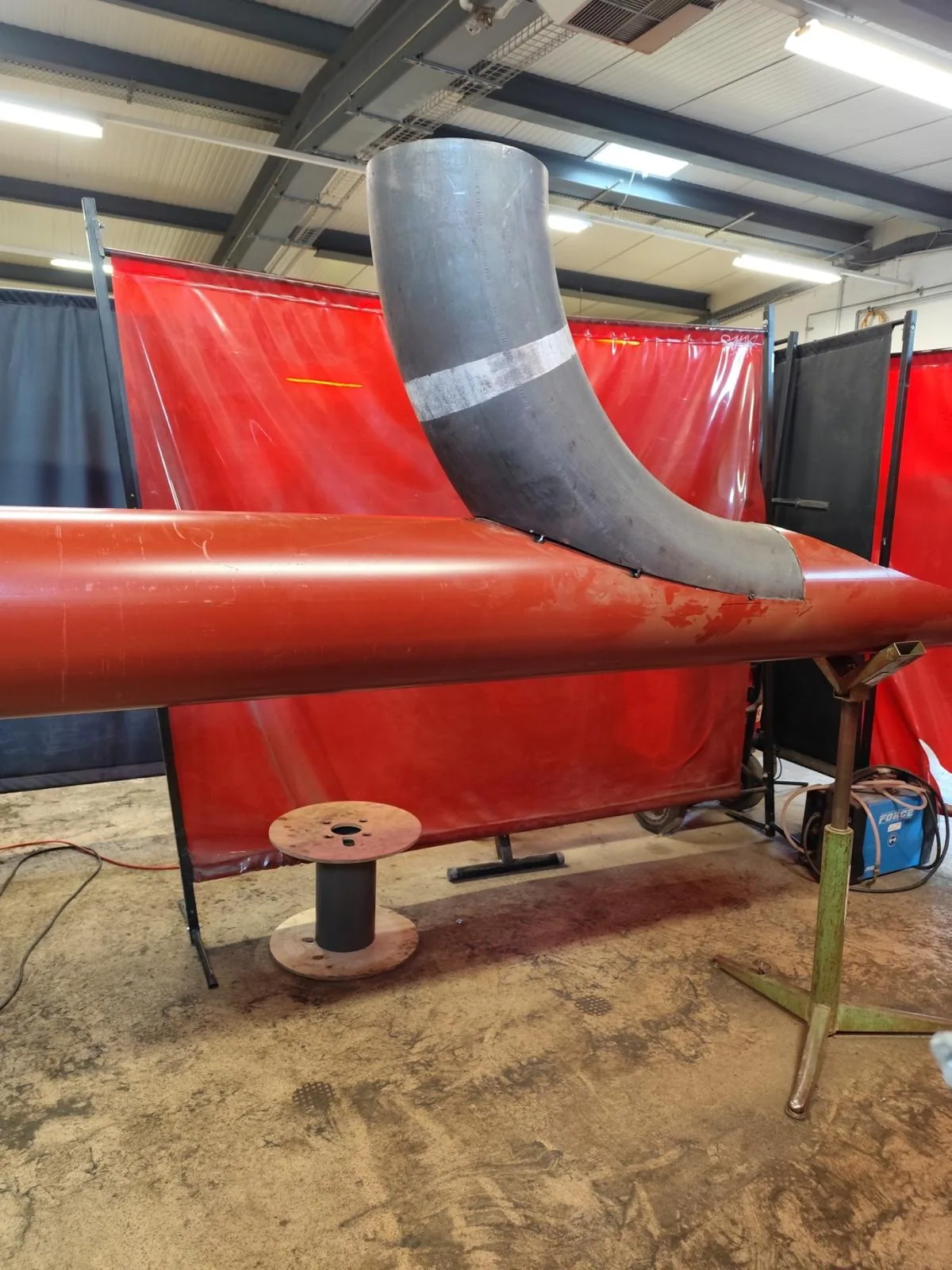 Workshop preparation of a pipe connection for welding